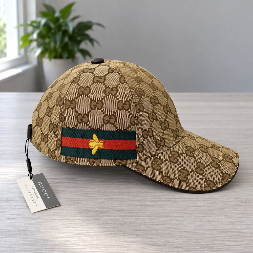 Gucci GG Cap with Bee Web Detail - Picture 4 of 6